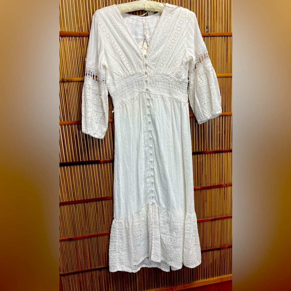 Anthropologie white dress